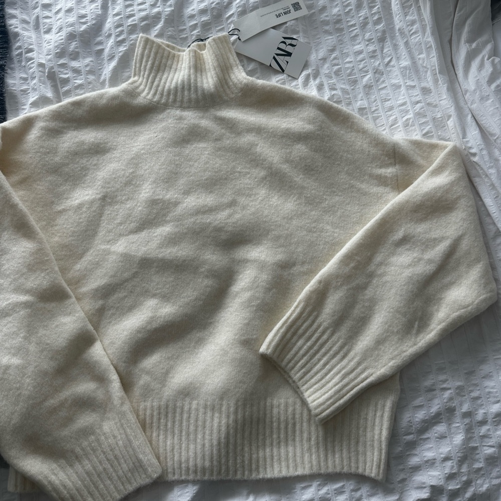 Knit cream sweater